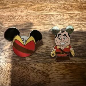 Two Disney Character Gaston Pin Set